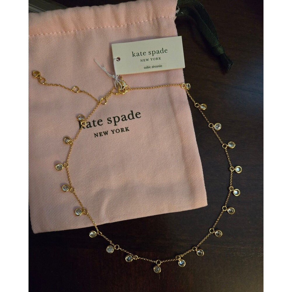 NWT Kate Spade Cubic Zirconia Adjustable Necklace